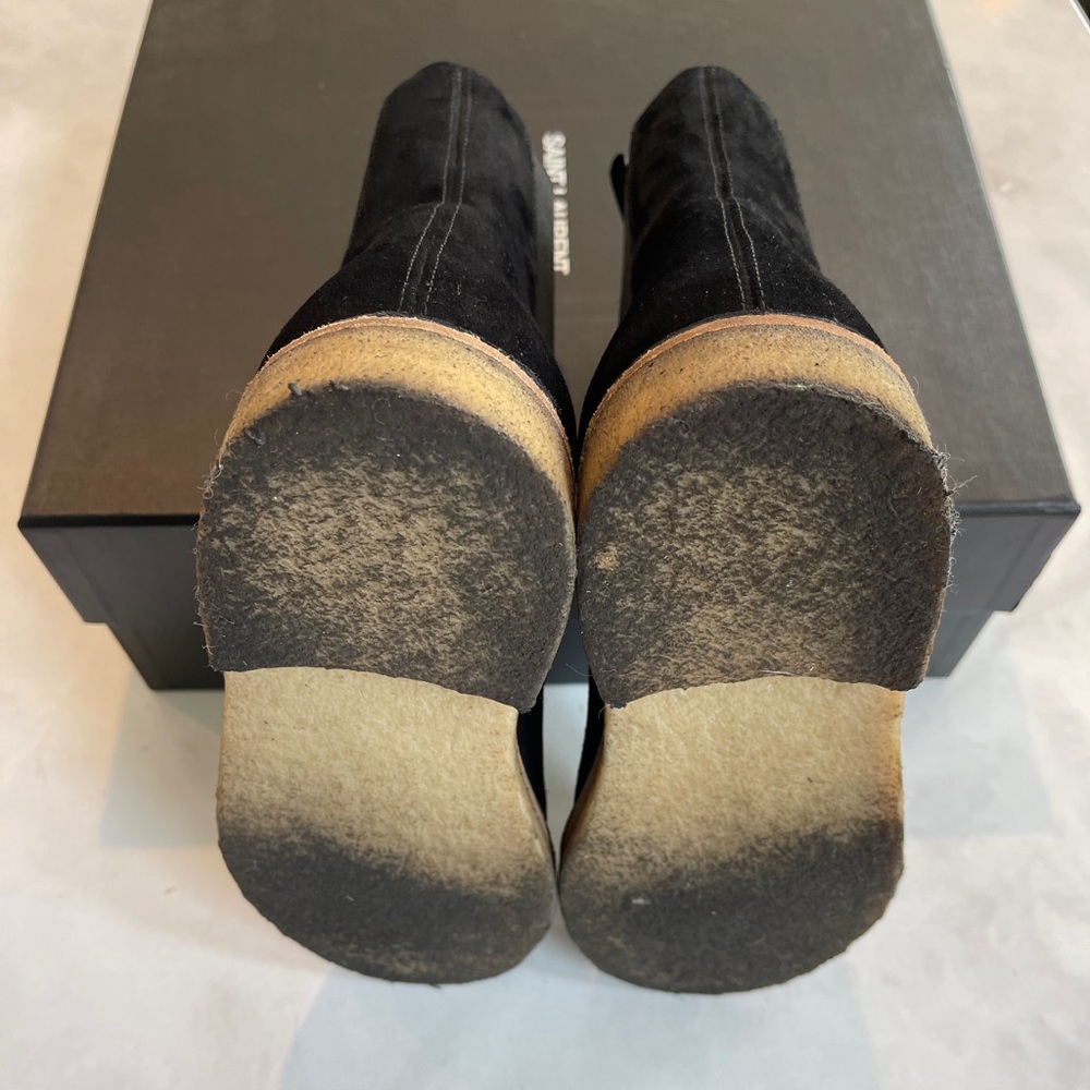 Saint Laurent Otterproof Flat Heel Chelsea Boot Nero Black Size 8.5M/41Euro - Picture 4 of 5